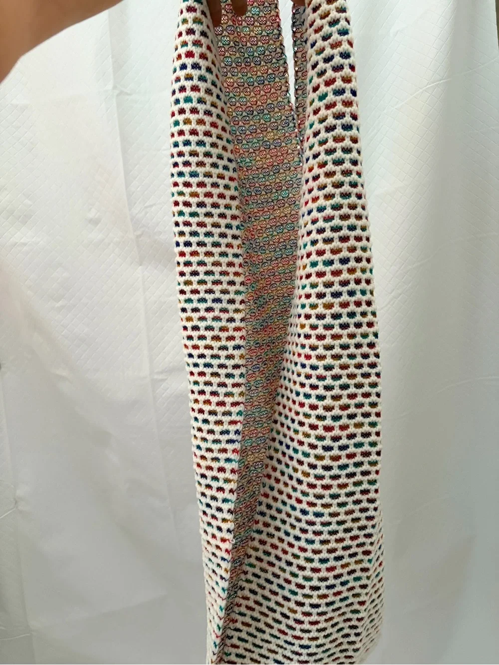 Talbots Cream Multicolor Knit Wrap infinity scarf